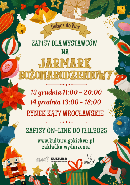 Jarmark Bożonarodzeniowy 2025 - zapisy dla wystawców